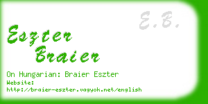 eszter braier business card